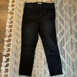 Good American Black Good Waist Crop